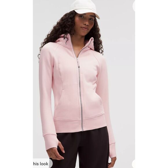 lululemon athletica Other - Lululemon Rare Light Pink Scuba Full Zip Hoodie - L